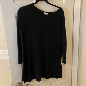 Merona black knit sweater size L